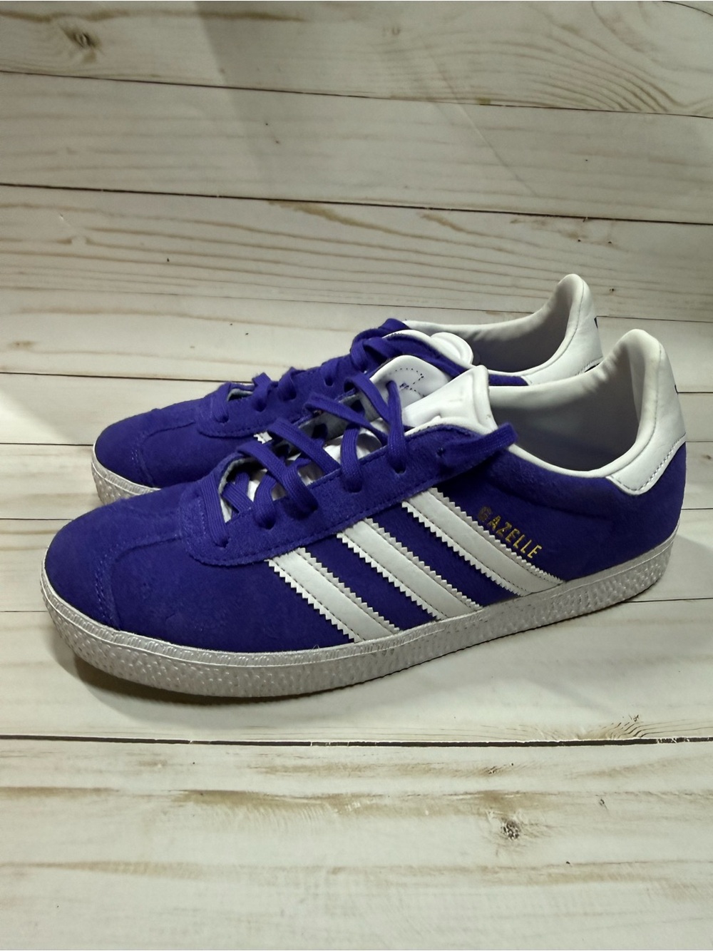 adidas Kids Suede Sneakers in Purple and White